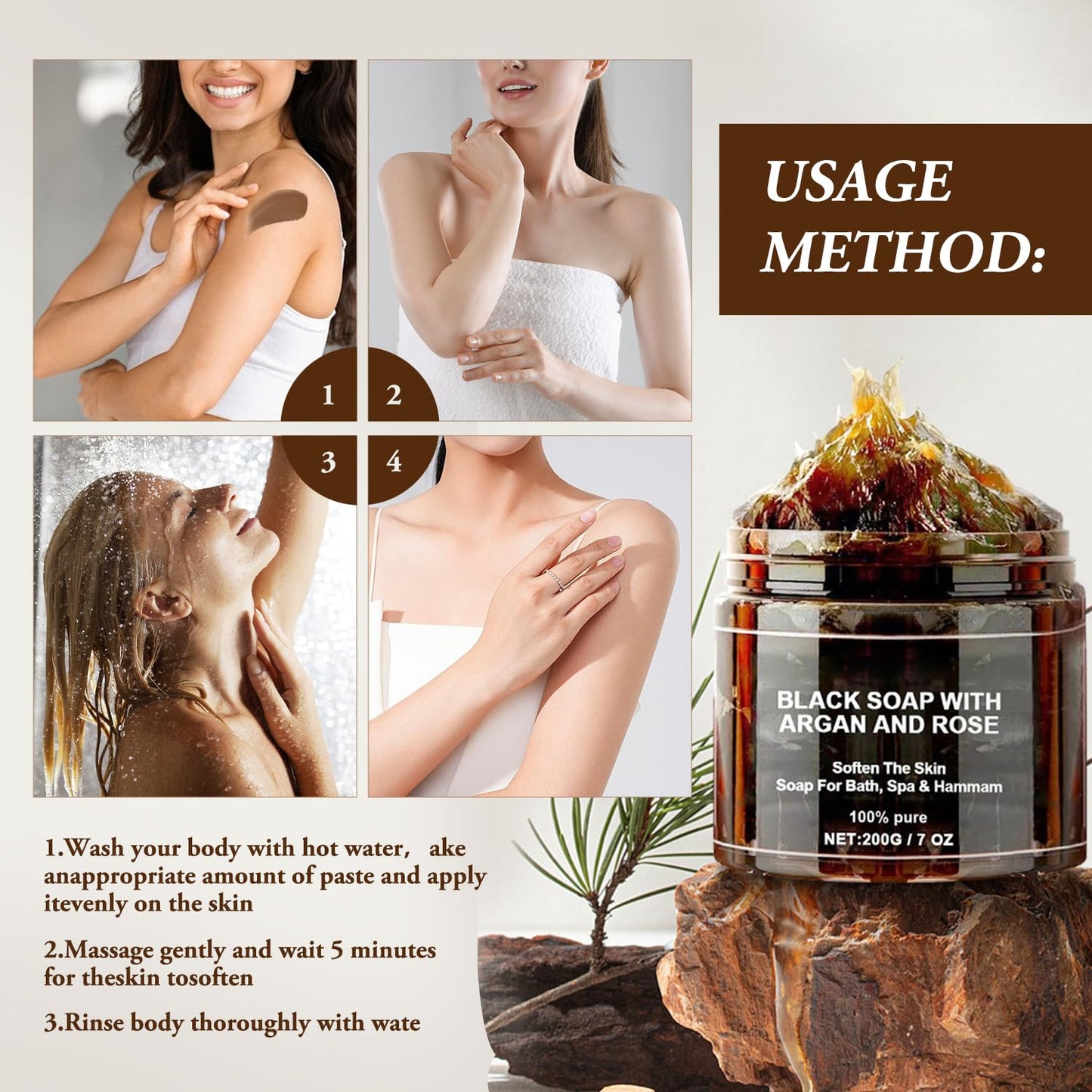 Morocco Black Beldi Soap With Argan And Rose
