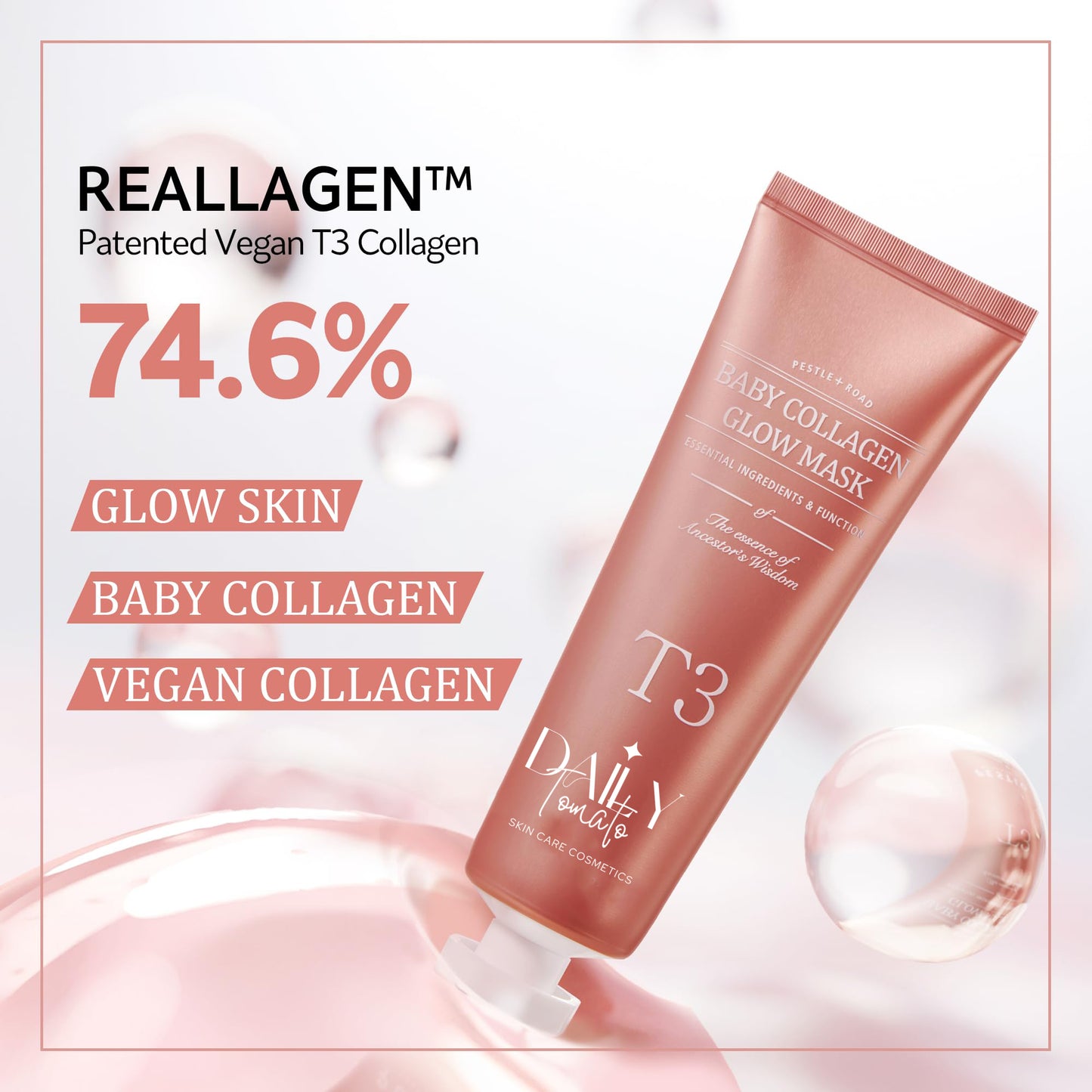 Baby Collagen Glow Mask - Infused with T3 Vegan Collagen