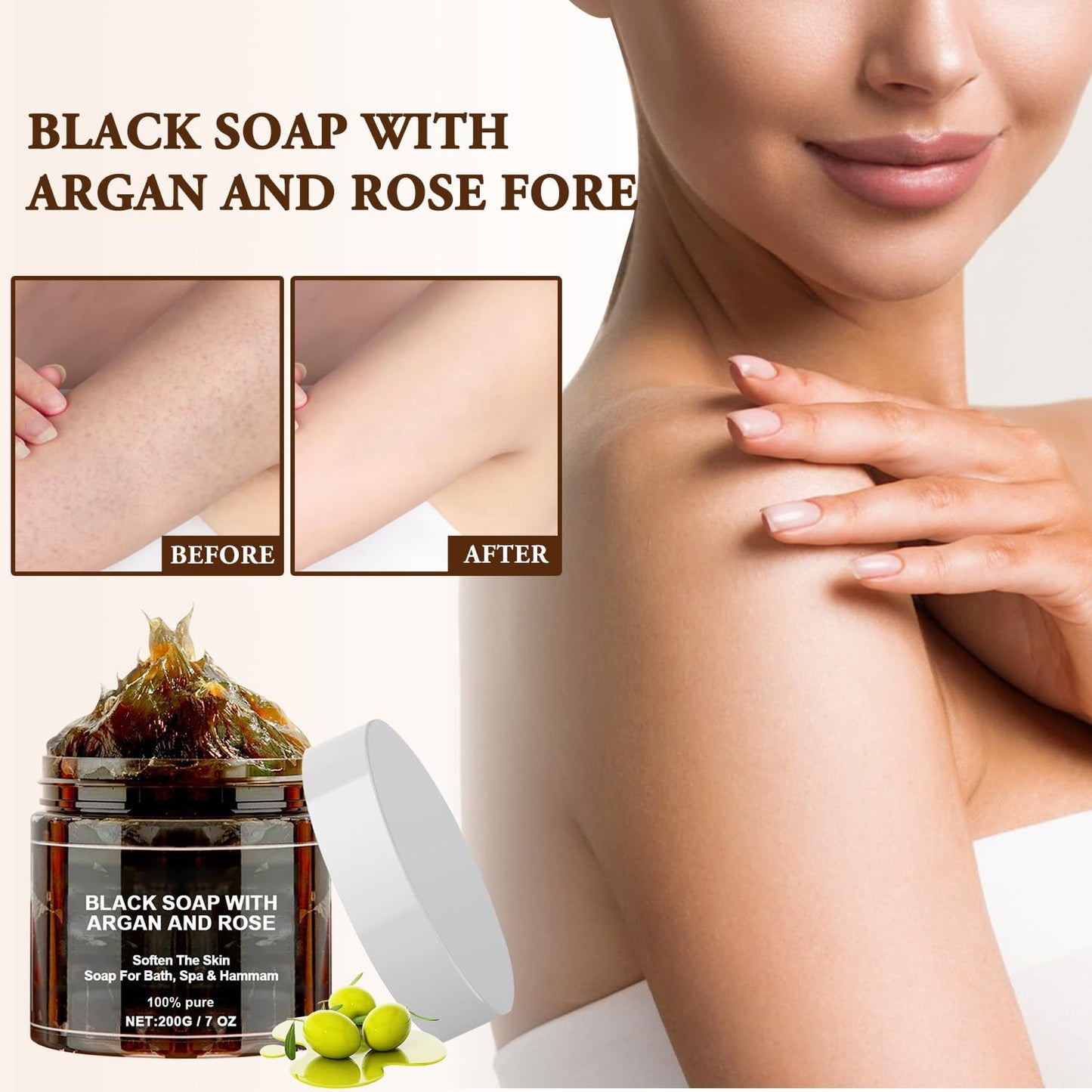 Morocco Black Beldi Soap With Argan And Rose