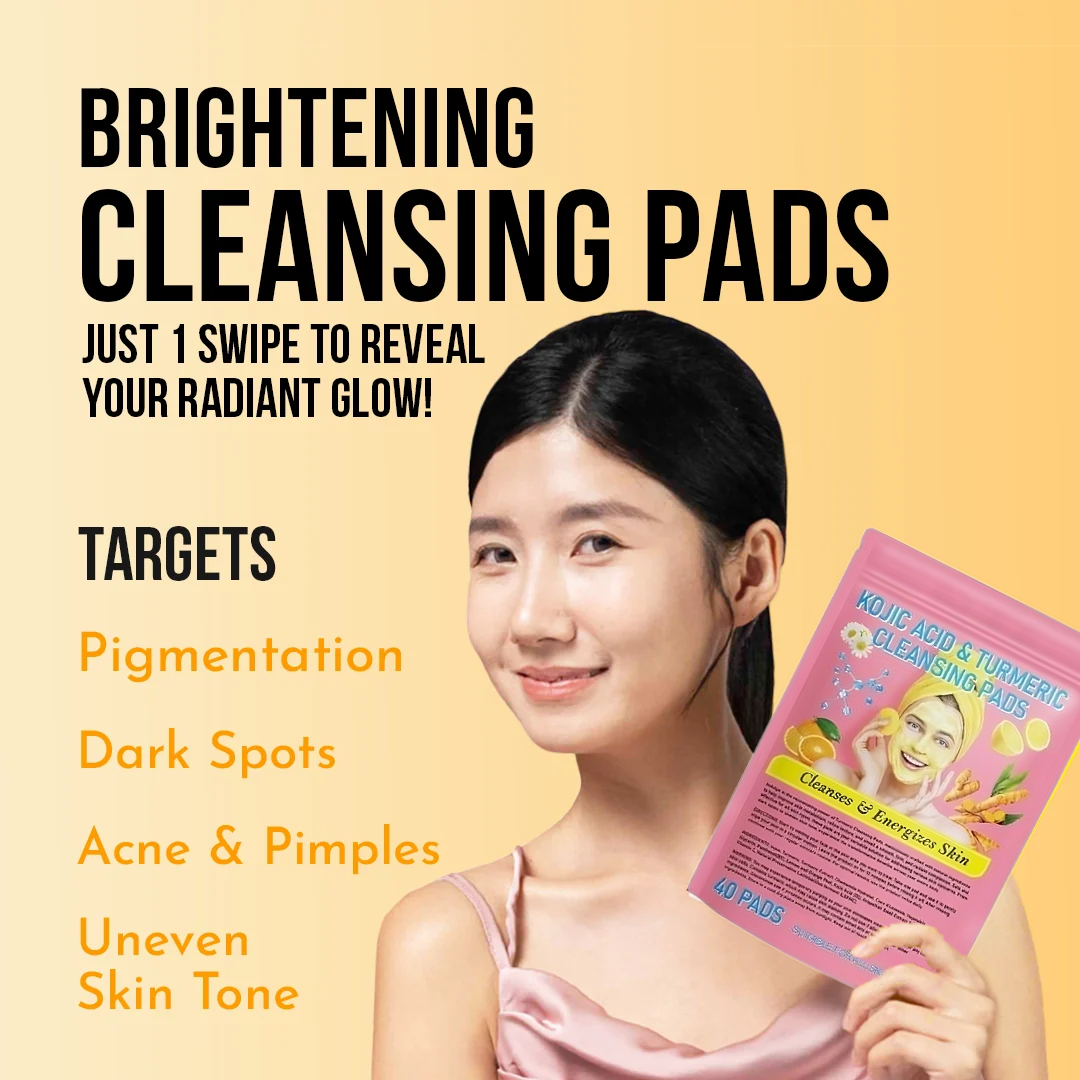 KOJIC ACID & TURMERIC KOREAN CLEANSING PADS - 40Pcs