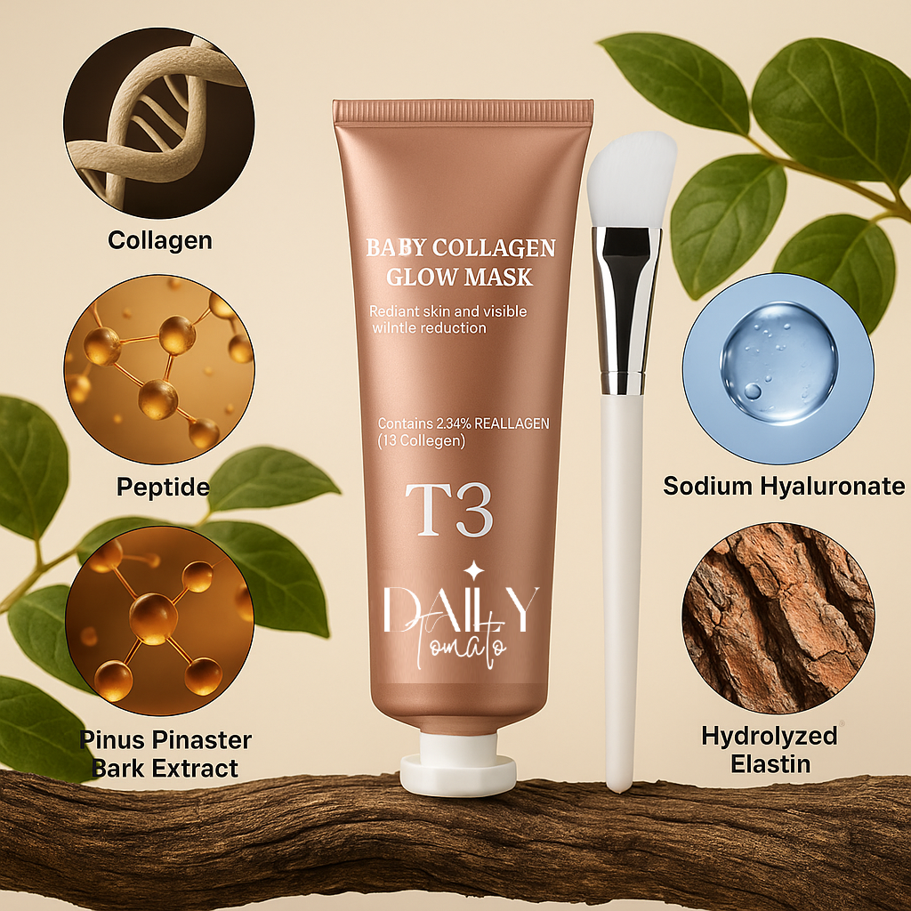 Baby Collagen Glow Mask - Infused with T3 Vegan Collagen